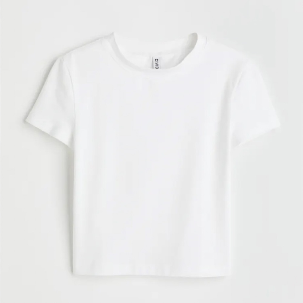 H&M White Crop Top Size XL